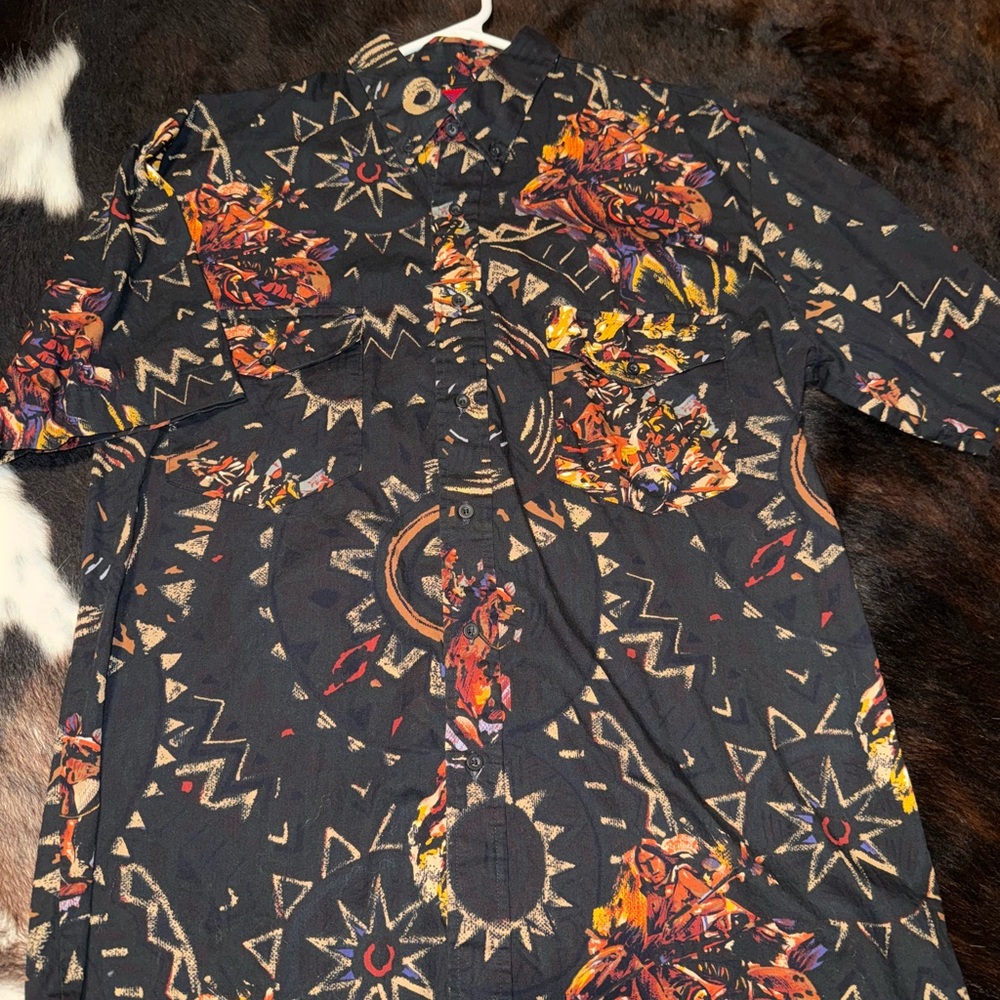 Roper Multicolor Abstract Button-Up Shirt